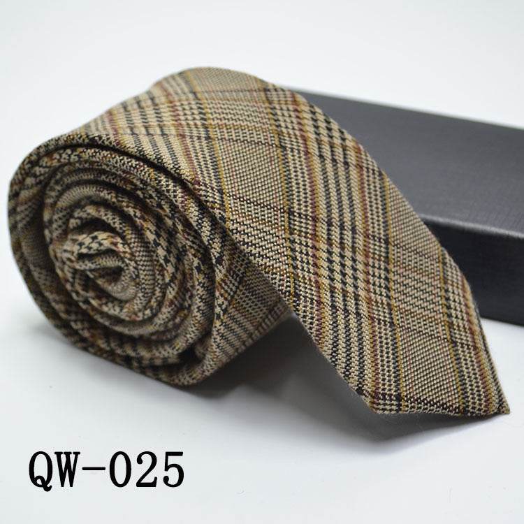 Elegant Men's Super Narrow Bow Tie - Trendy Wool-like Cotton Stripes - Buy Center