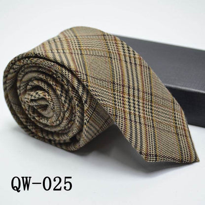 Elegant Men's Super Narrow Bow Tie - Trendy Wool-like Cotton Stripes - Buy Center