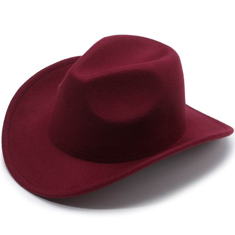 European & American Woolen Cowboy Hat - Stylish Adjustable Fit for All - Buy Center