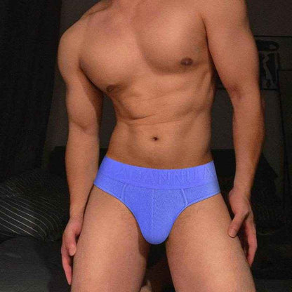 Men's Sexy Breathable Briefs - Stylish Cotton with Embossed Pattern