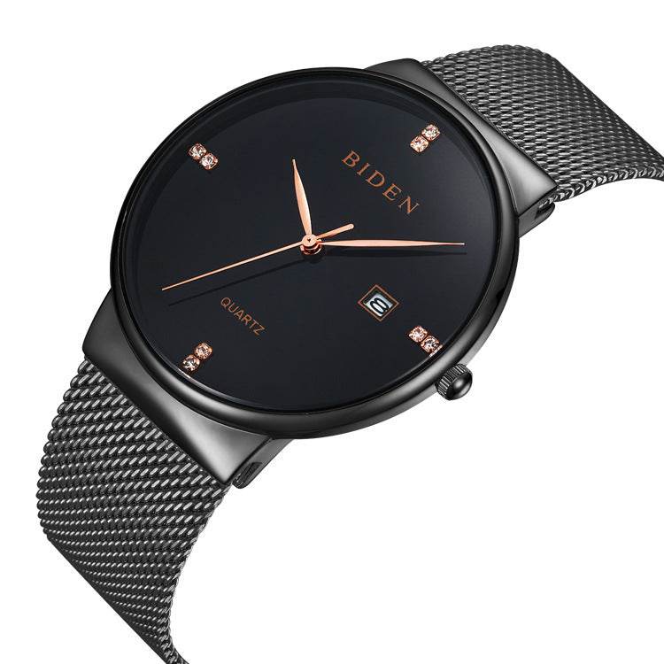 BuyCenter Men's Waterproof Calendar Mesh Belt Sports Watch - Stylish & Durable - Buy Center
