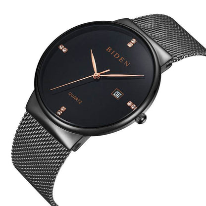 BuyCenter Men's Waterproof Calendar Mesh Belt Sports Watch - Stylish & Durable - Buy Center