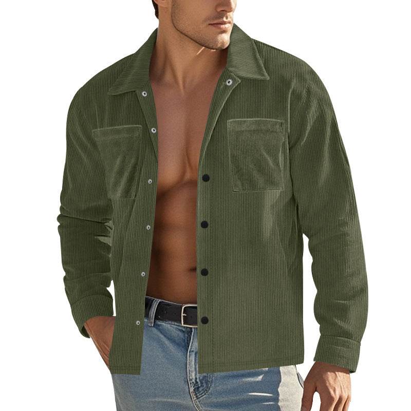 Men's Heavy Corduroy Long Sleeve Shirt - Stylish & Comfortable Fit - Buy Center