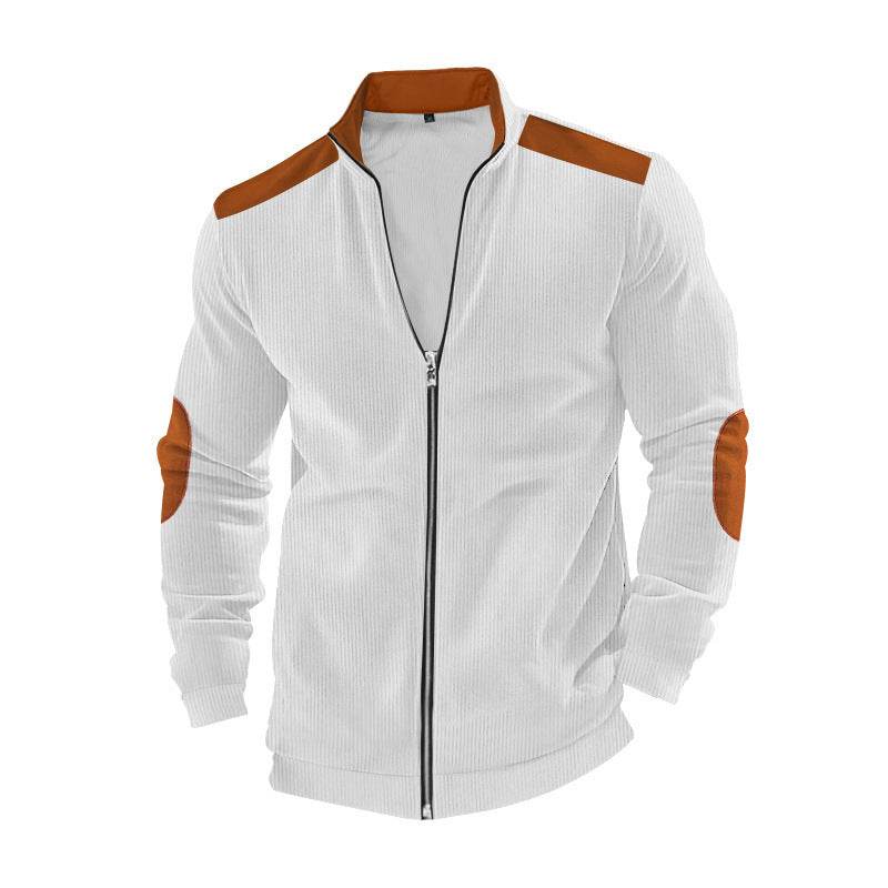 Trendy Color Block Cardigan - Zipper Long Sleeve Outerwear for 2025 - Buy Center