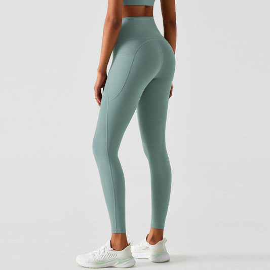 Buycenter High Waisted Yoga Pants for Women - Peach Lift, Black/Blue Options - Buy Center