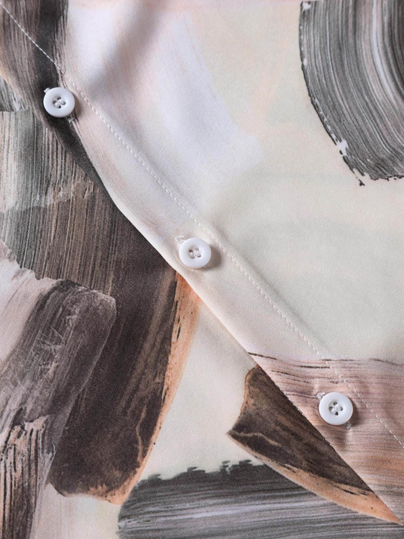 Plus Size Men's Casual Shirt - Trendy Floral Print for Stylish Looks - Buy Center