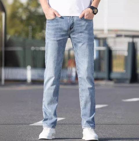 Buycenter Men's Gray Stretch Skinny Jeans - Korean Style Trousers - Buy Center