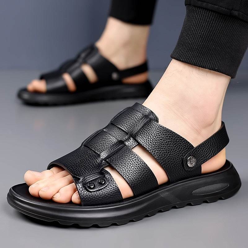 Buycenter Outdoor Non-Slip Slippers - Casual Fish Mouth Design for Men - Buy Center