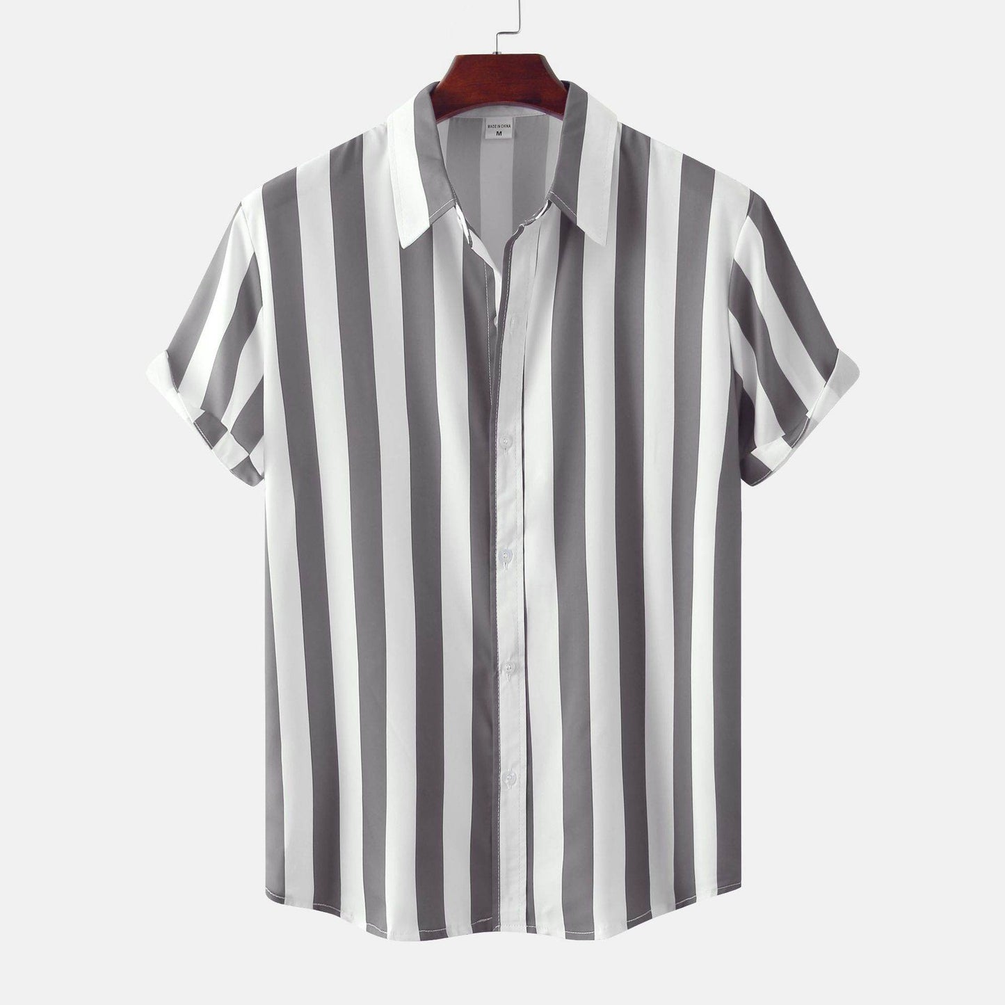 Men's 3D Printed Short Sleeve Shirt - Casual Cotton Blend Cardigan 2025 - Buy Center