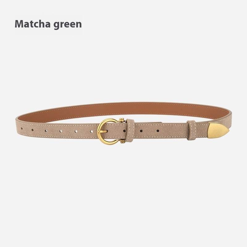 Stylish Girls' Retro Leather Belt - Trendy Fashion Accessory 2025 - Buy Center