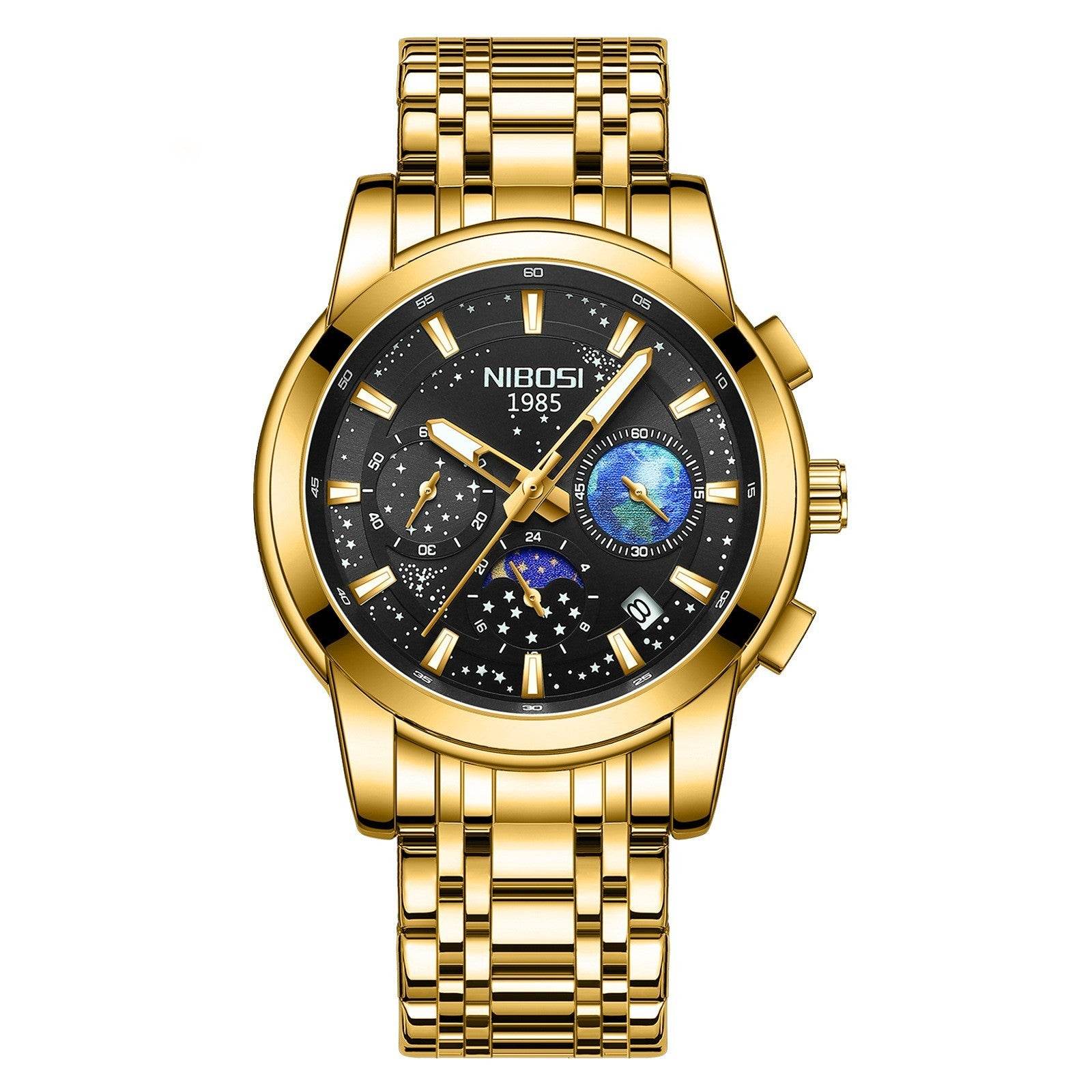 Buycenter Men's Steel Quartz Watch - Casual & Business Style, Multiple Colors - Buy Center