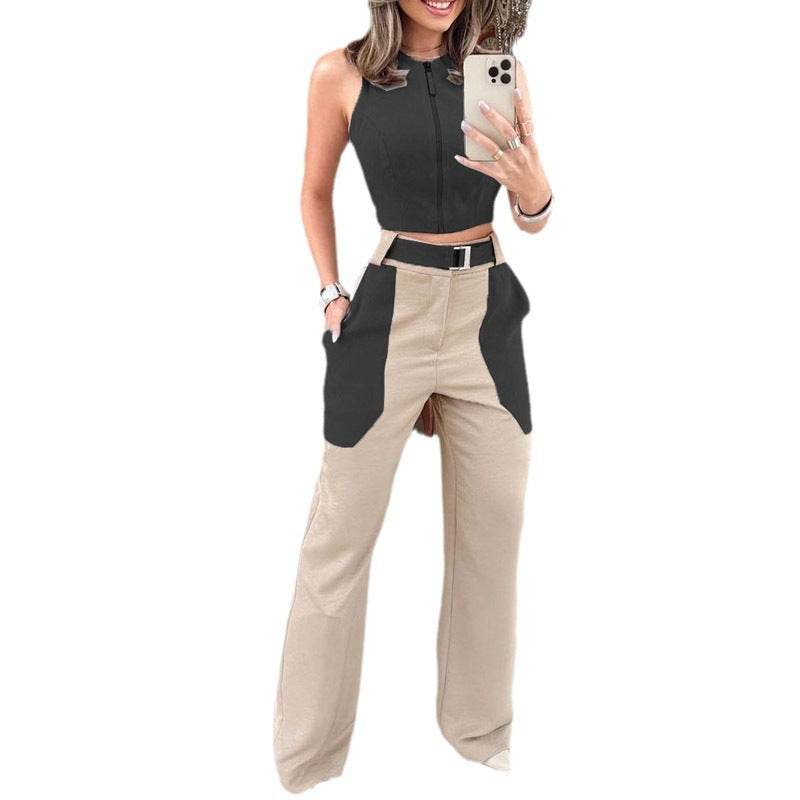 Buycenter Summer Fashion Casual Vest Blouse and Pants - Elegant Two-Piece Set - Buy Center