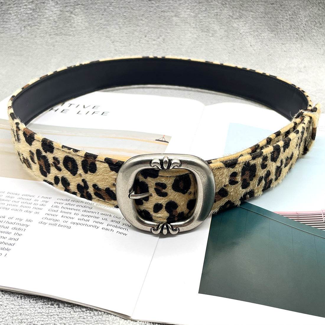 Stylish Leopard & Snake Print Belt - Trendy PU Leather Accessory 2025 - Buy Center