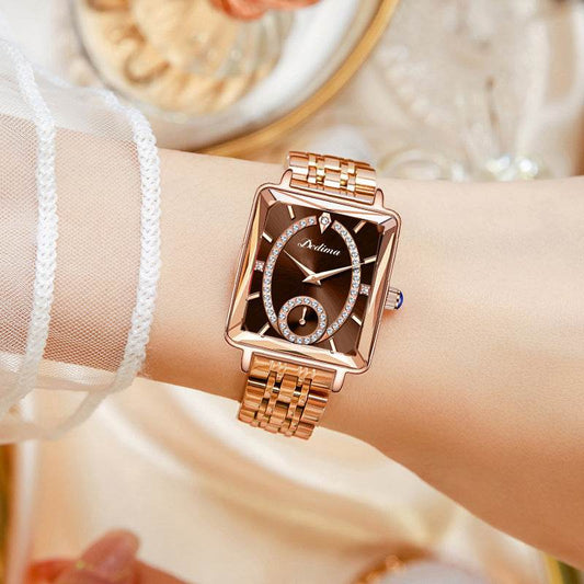 Buycenter Rose Gold Square Women's Watch - Quartz, Waterproof 30m - Buy Center