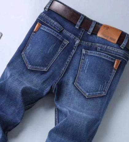Men's Loose Straight Casual Work Stretch Jeans - Versatile and Comfortable - Buy Center