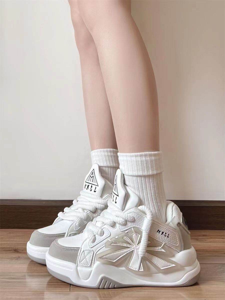 Niche Korean Style Daddy Shoes - Trendy Thick Bottom Casual Vulcanize Footwear - Buy Center
