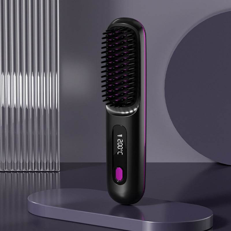 Portable USB Rechargeable Hair Straightener & Curler - 2-in-1 Styling Tool - Buy Center