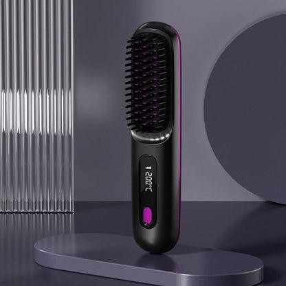 Portable USB Rechargeable Hair Straightener & Curler - 2-in-1 Styling Tool - Buy Center