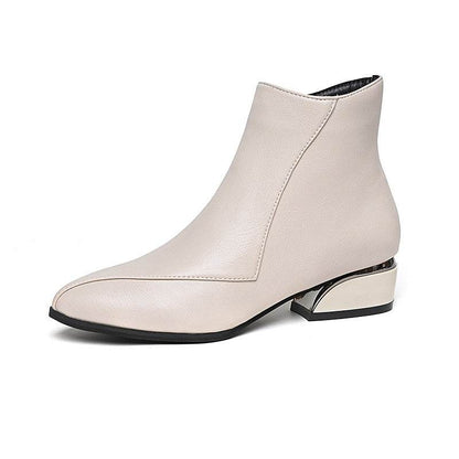 Buycenter Women's Chunky Heel Martin Boots - Stylish & Warm for Winter - Buy Center