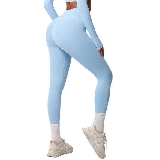 High Waist Nude Feel Leggings - Skin-Friendly Sports Tights for Fitness - Buy Center