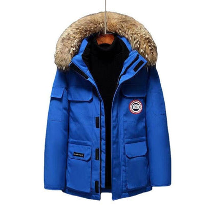 Winter Men's Mid-Length Outdoor Coat - Stylish & Warm for Couples - Buy Center