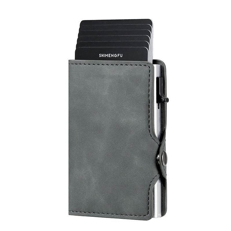 Men's Retro Aluminum Alloy Card Wallet - Stylish & Durable Accessory - Buy Center