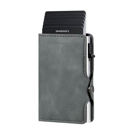 Men's Retro Aluminum Alloy Card Wallet - Stylish & Durable Accessory - Buy Center