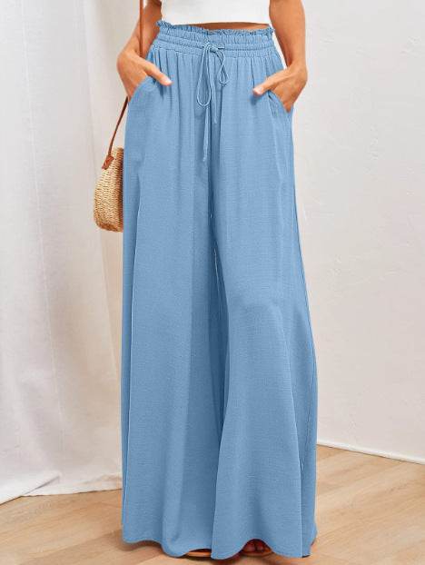 Stylish Printed Wide-leg Trousers - Comfortable Spandex Pants for All Sizes - Buy Center