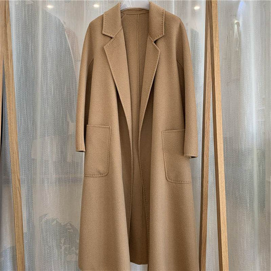 Buycenter Women's Long Reversible Cashmere Coat - Stylish & Comfortable - Buy Center