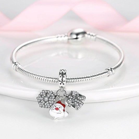 925 Silver Christmas Theme Pendant - Elegant DIY Holiday Ornament - Buy Center