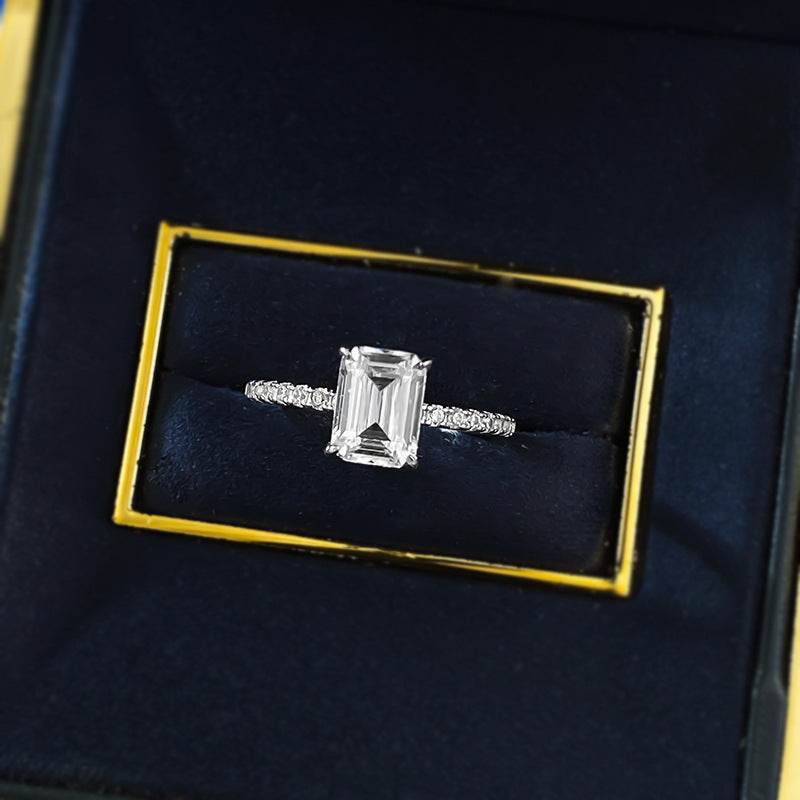 Buycenter S925 Silver Diamond Ring for Women - Stylish Geometric Design - Buy Center