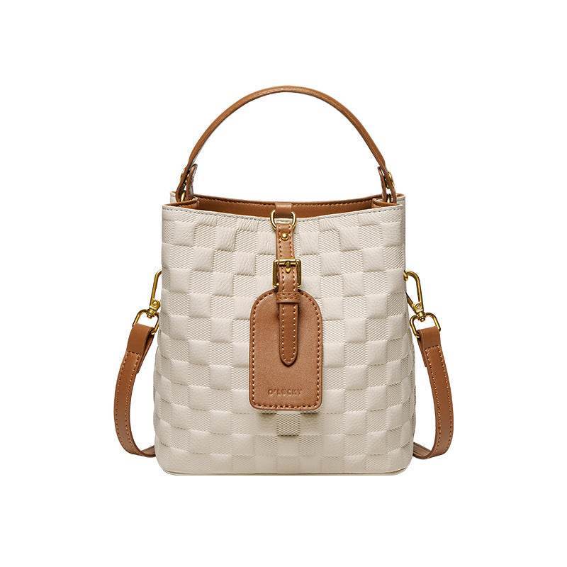 Buycenter Cowhide Bucket Shoulder Bag - Urban Simplicity Crossbody Style - Buy Center