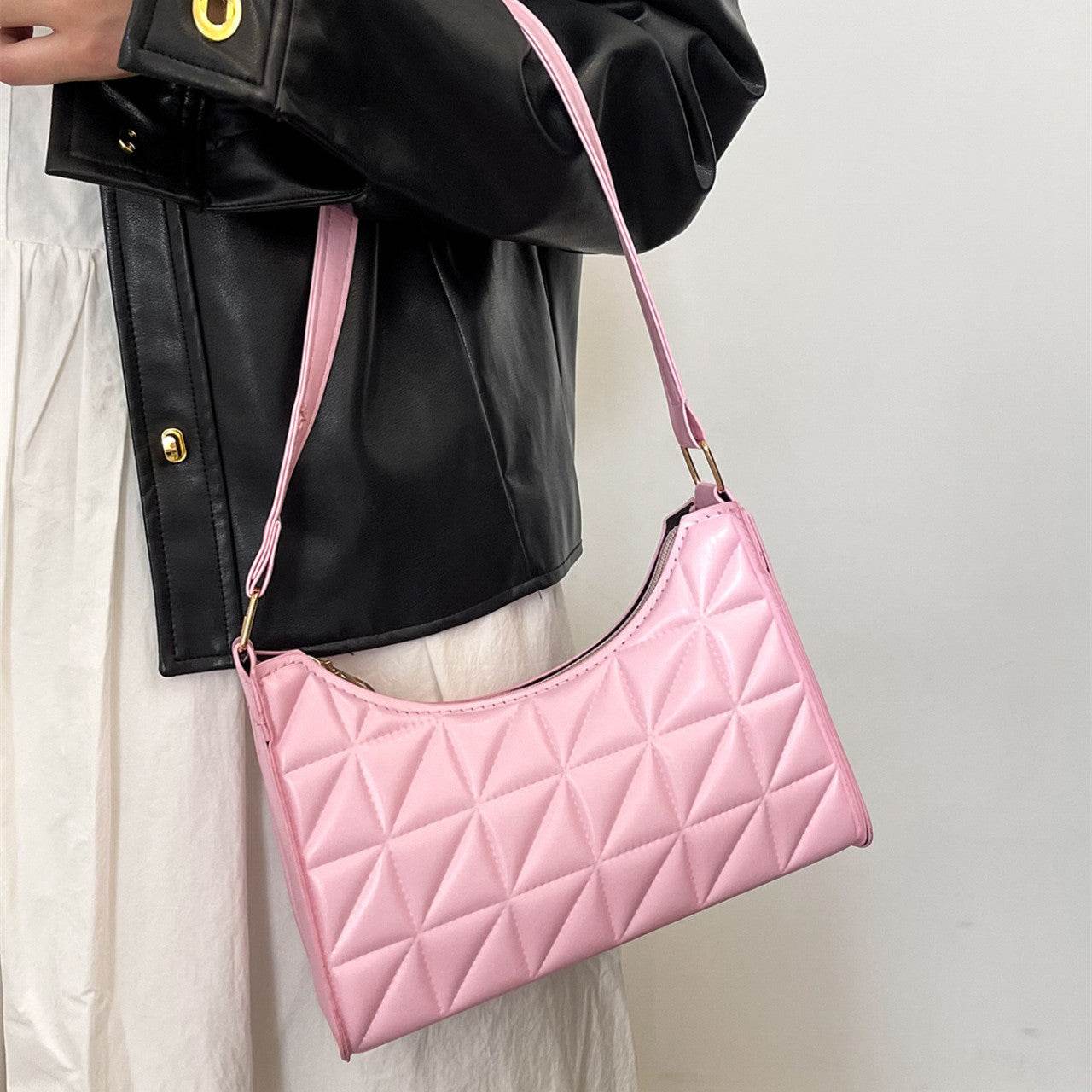 Buycenter Rhombus Women's Shoulder Bag - Classic Style & Soft PU Material - Buy Center