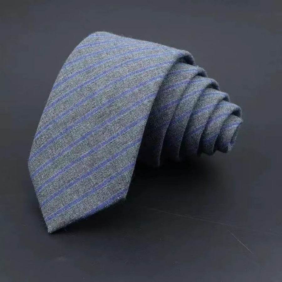 Elegant Thickened Sanded Men's Tie - Striped Solid Color for 2025 Style - Buy Center