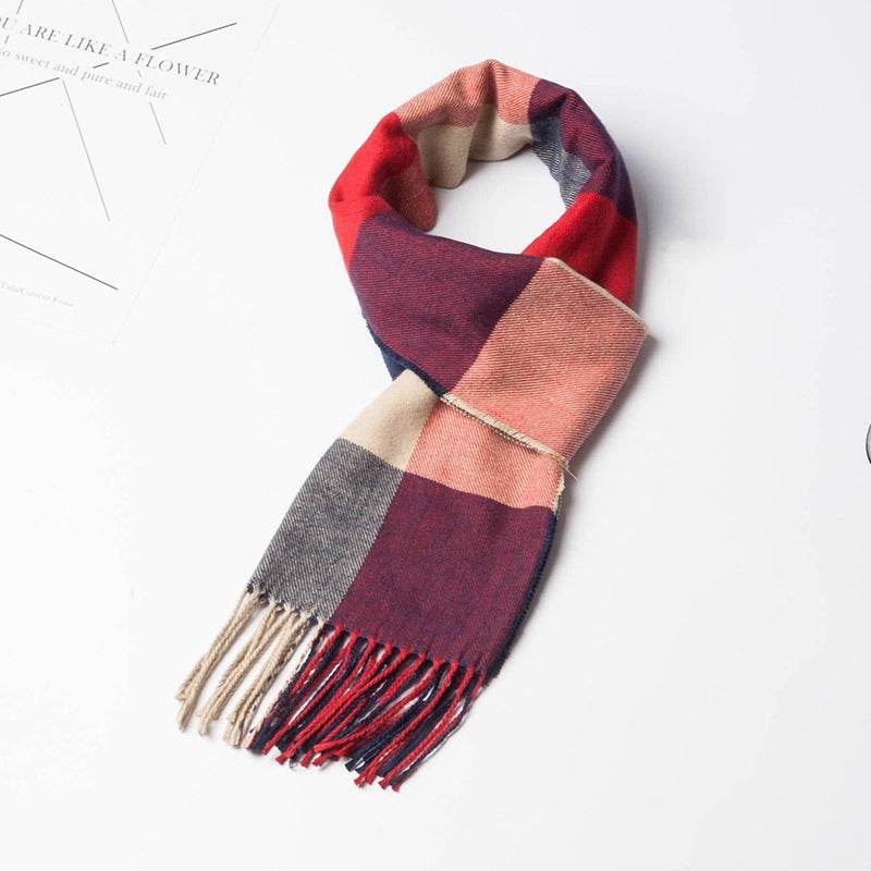 Stylish Men's Plaid Scarf - Premium Imitation Cashmere, 2025 Trendy Design - Buy Center
