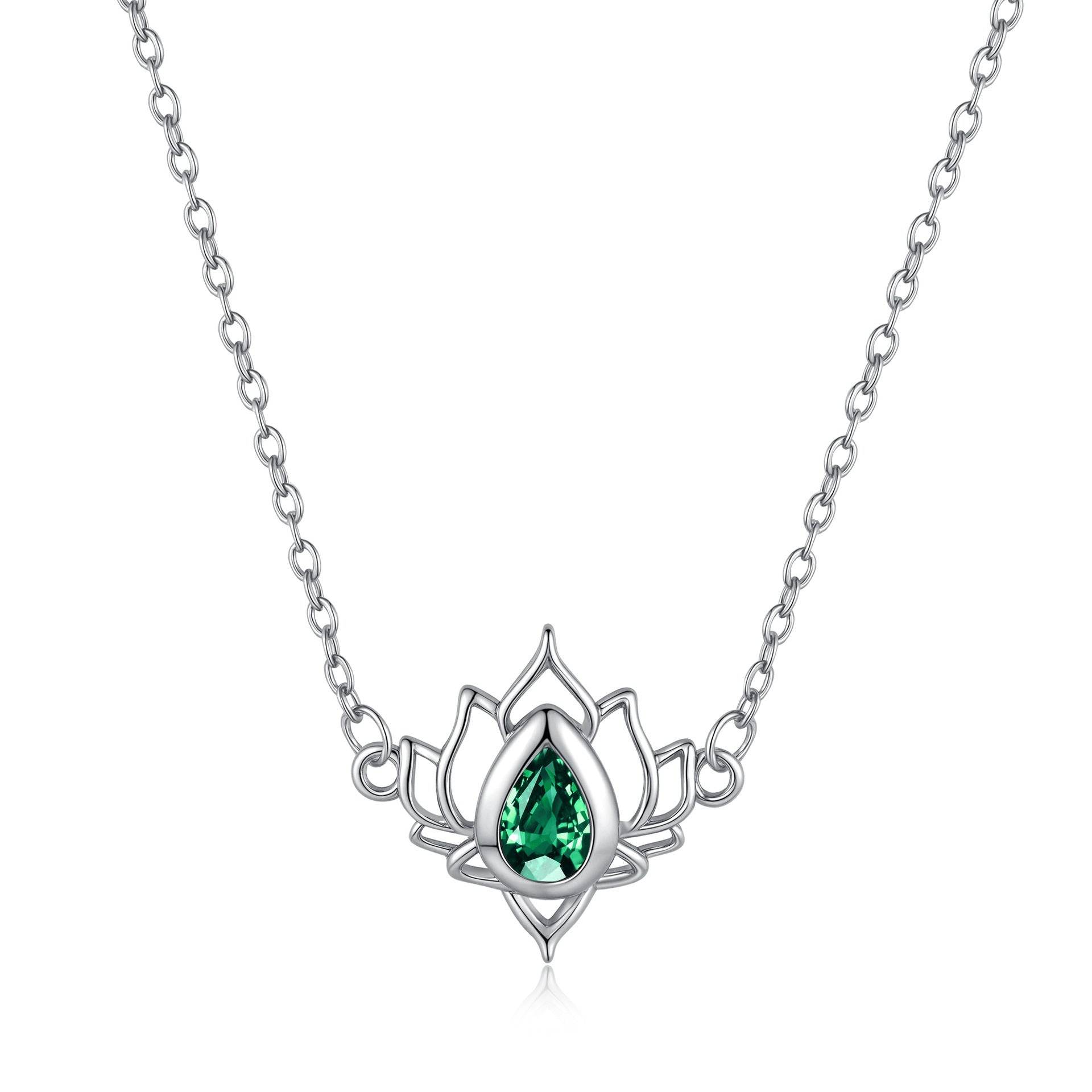 Buy Center Vintage Lotus Necklace for Women - Hollowed-out Copper Design - Buy Center