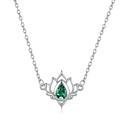 Buy Center Vintage Lotus Necklace for Women - Hollowed-out Copper Design - Buy Center