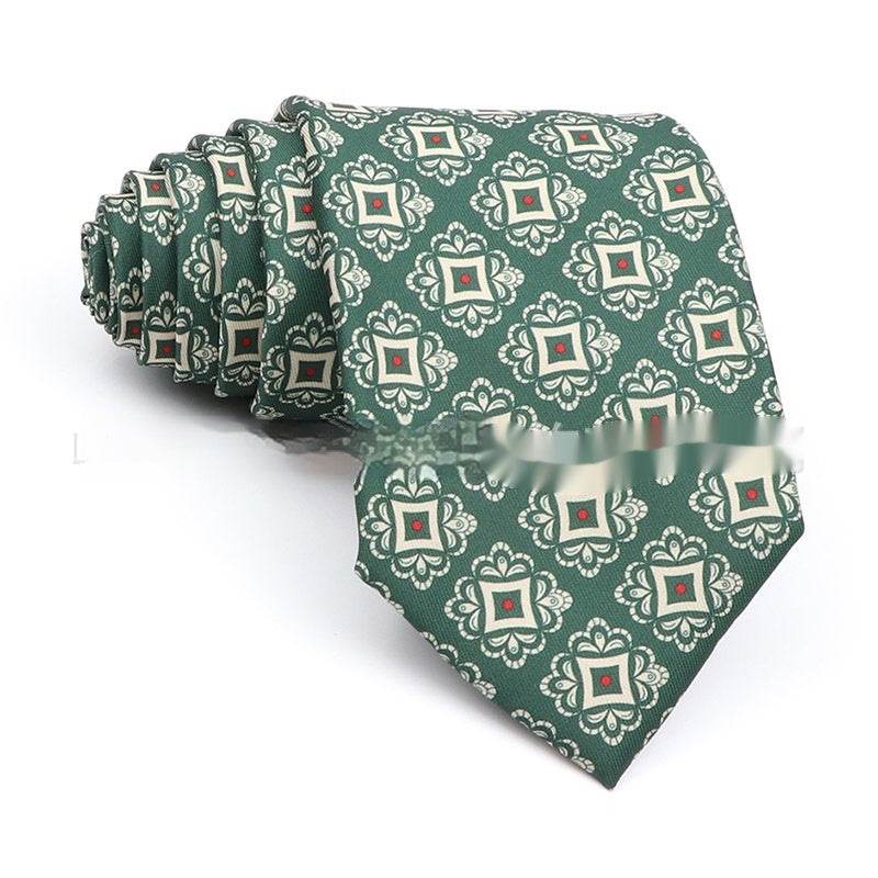 Men's Printed Work Tie - Stylish Polyester Bow Tie with Geometric Design - Buy Center