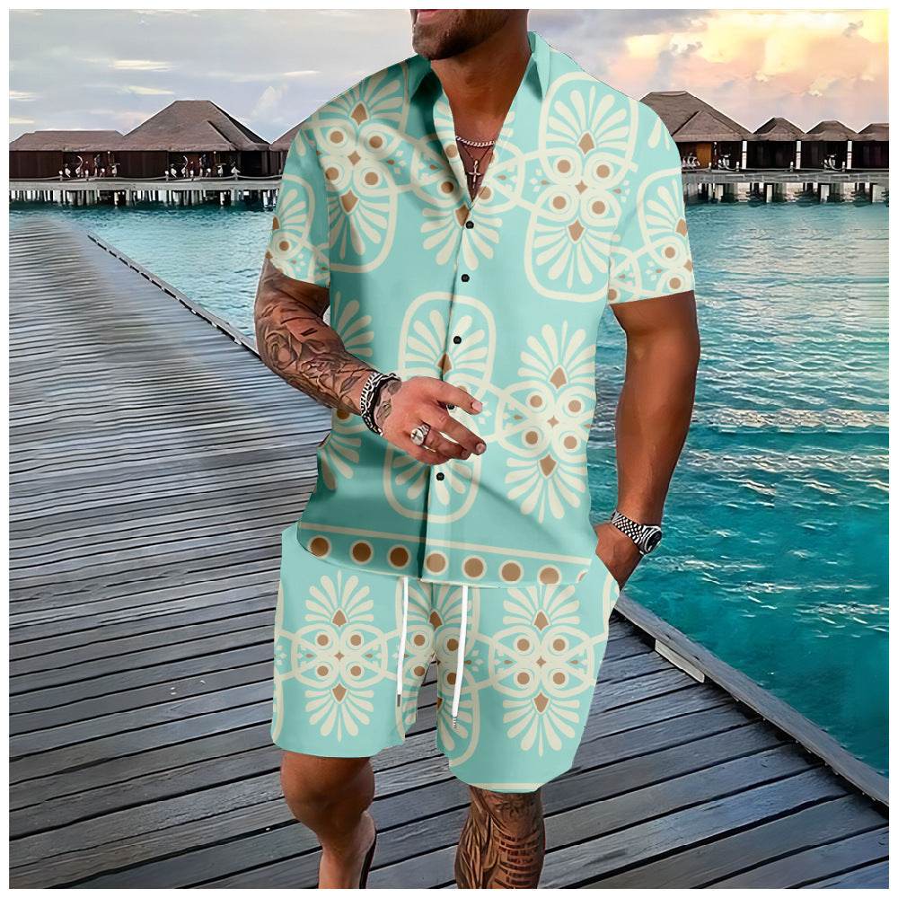 Coconut Tree 3D Printed Suit - Men’s Trendy Summer Casual Outfit - Buy Center