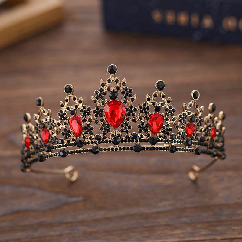 Buycenter Rhinestone Dark Crown - Baroque Halloween Dress-up Accessories - Buy Center