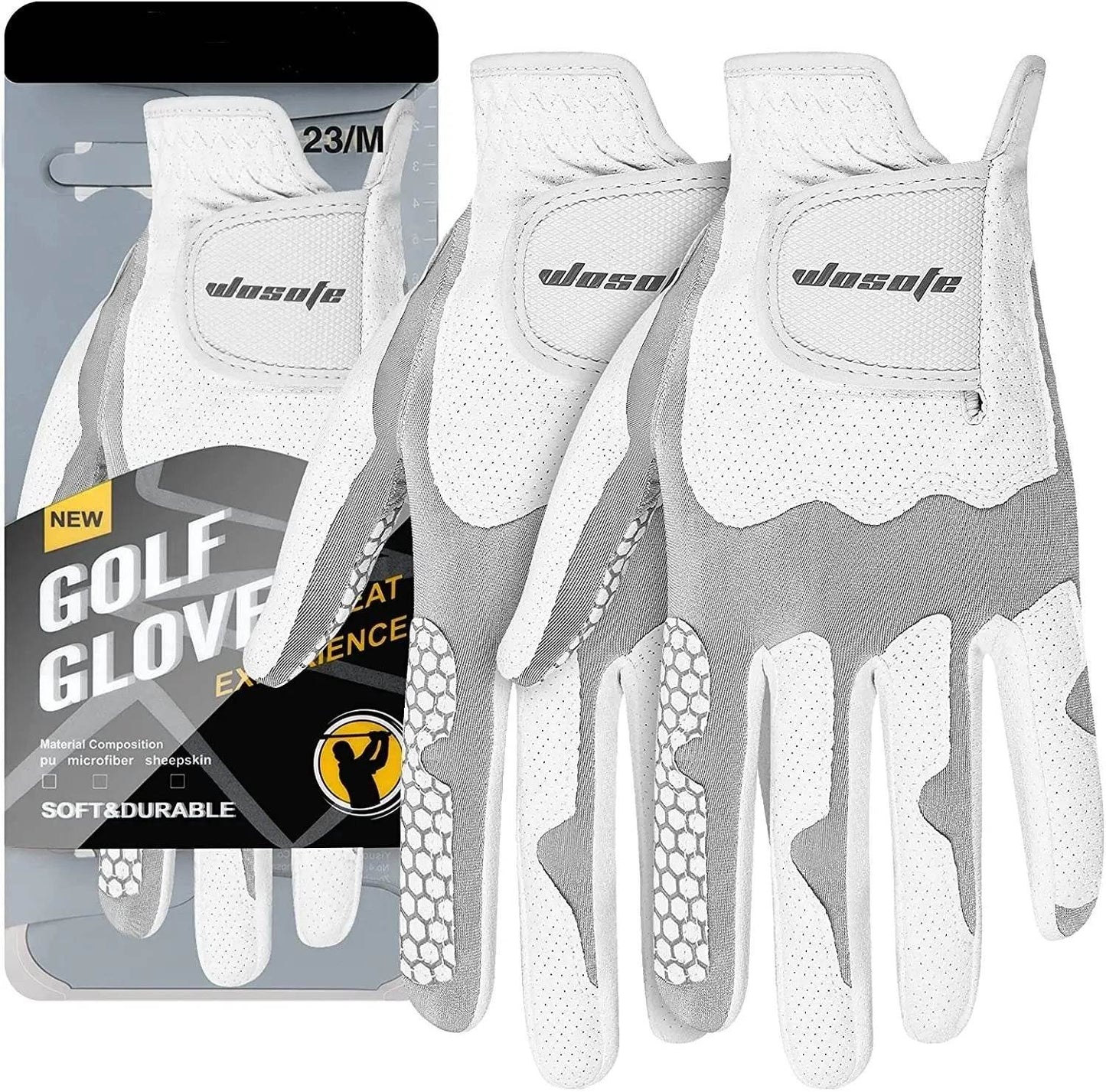 Sheepskin Lycra Golf Gloves - Breathable Comfort for Athletes, Stylish Fit - Buy Center