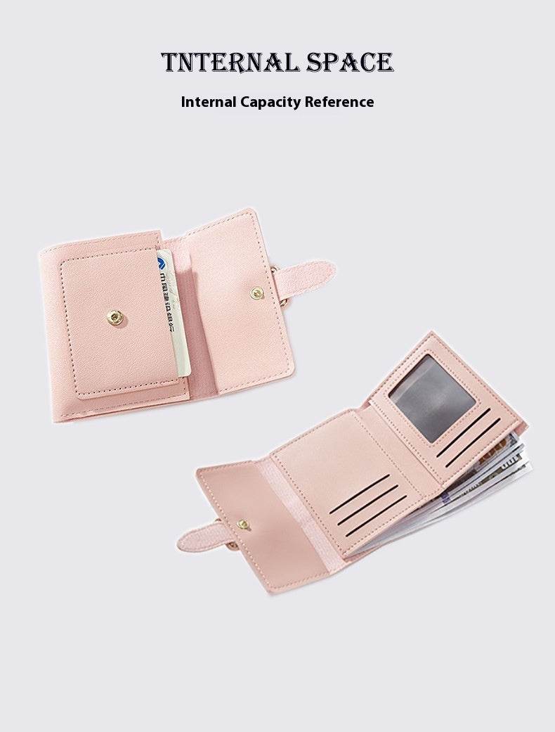 Short Solid Color Women’s Wallet - Lightweight, Waterproof Card Holder - Buy Center