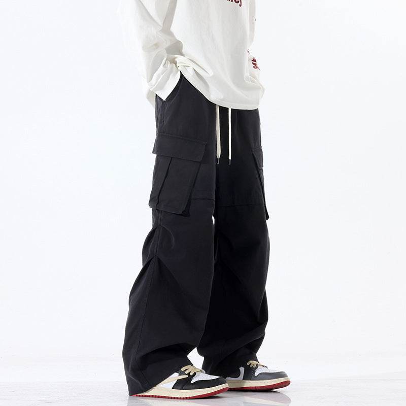 Men's Retro Pleated Cargo Pants - Casual Straight-Leg Styles for 2025 - Buy Center