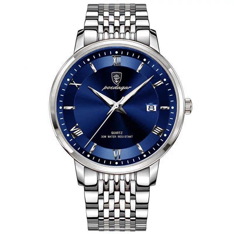 Men's Waterproof Quartz Watch - Luminous Display & Calendar Function - Buy Center