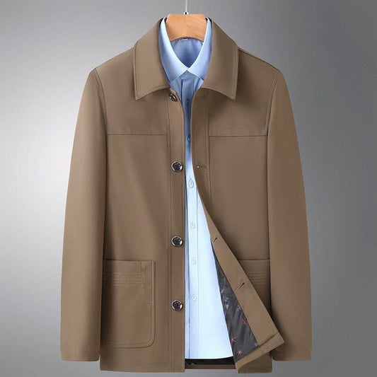 Plus Size Men's Jacket - Turn-Down Collar Coat for Modern Style 2025 - Buy Center