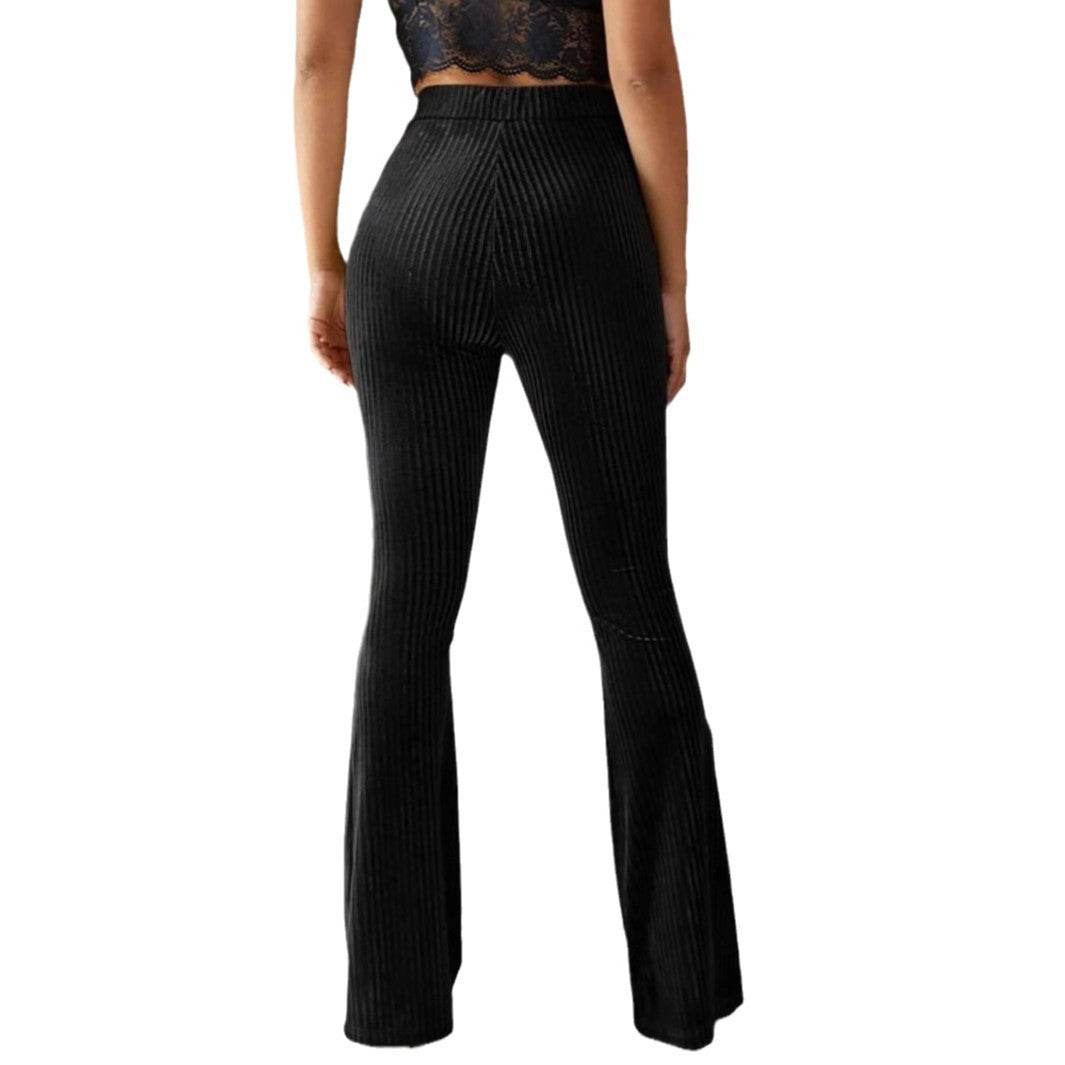 High Waist Corduroy Bell-Bottom Pants - Trendy Wide Leg Trousers 2025 - Buy Center