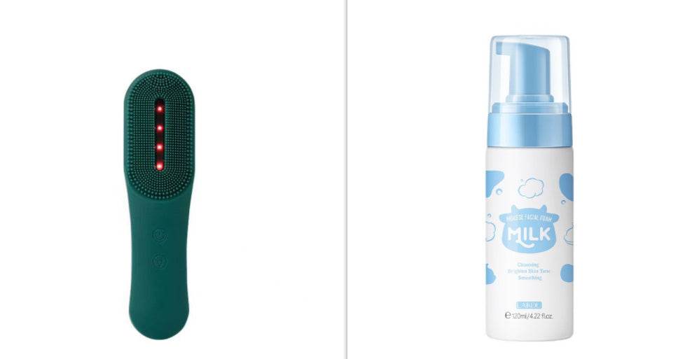 Beauty Into The Face Cleanser Set - Ultrasonic Vibration & Red Light Therapy - Buy Center