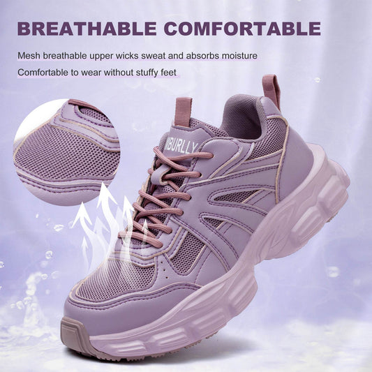 Buycenter Labor Protection Shoes for Women - Smash & Pierce Resistant Flats - Buy Center