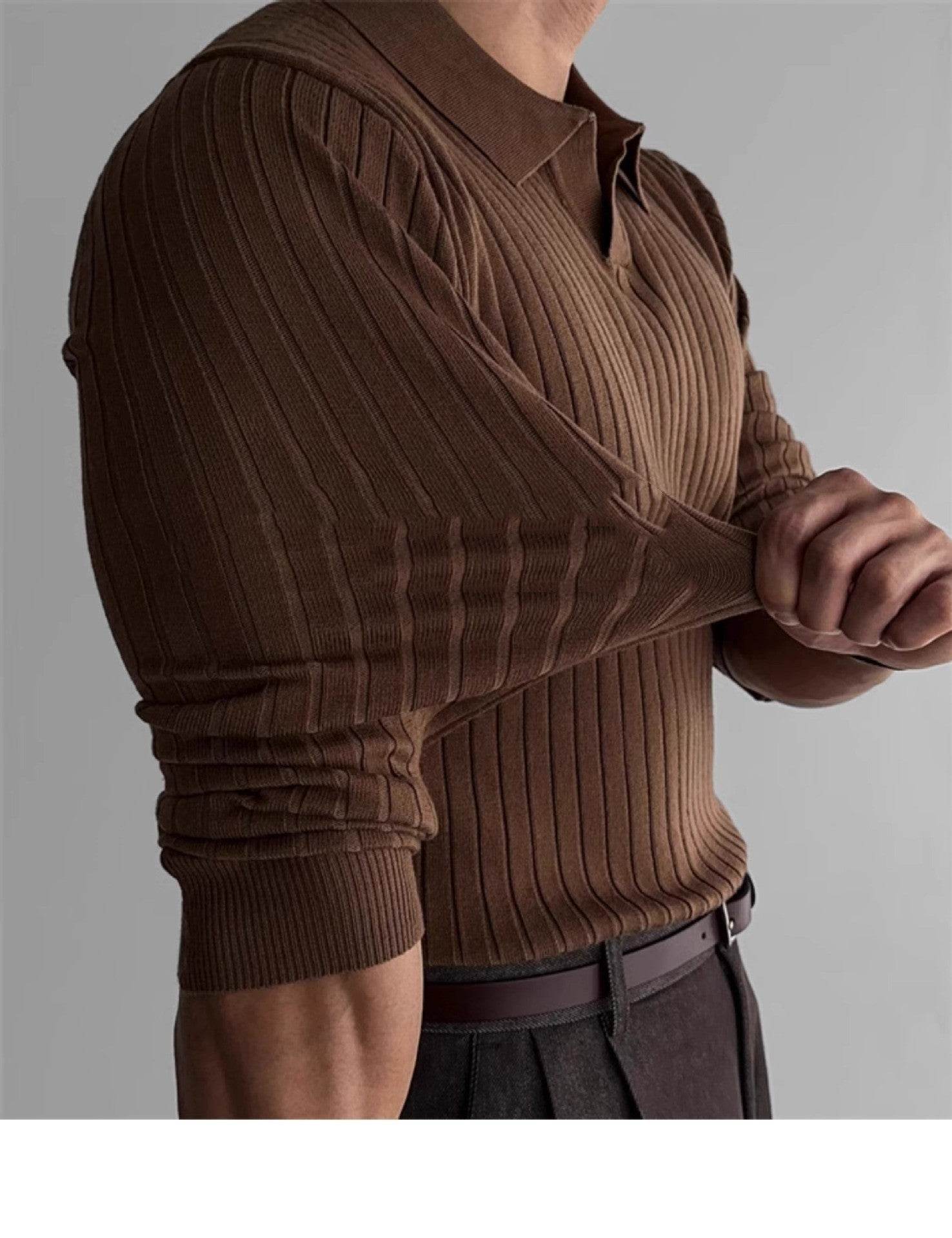 Buycenter Korean Style Men's T-Shirt - Slim Fit Long Sleeve Tops - Buy Center