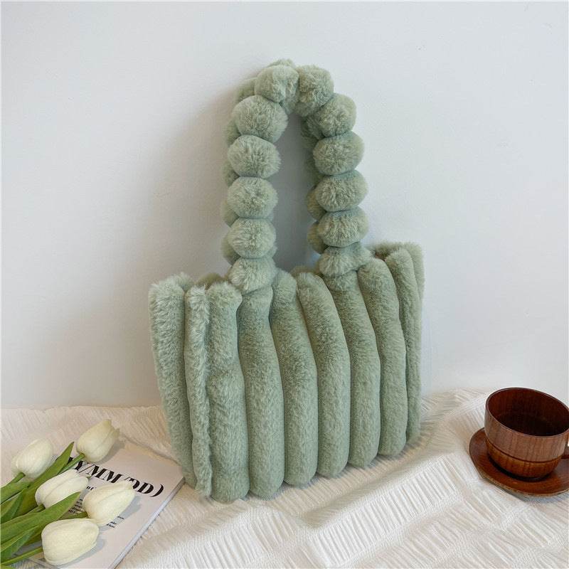 Fashion One Shoulder Plush Bag - Large Capacity Evening Bag for Women - Buy Center